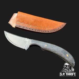 Vintage TBB Fixed Blade Knife Leather Sheath Full Tang Outdoor Utility